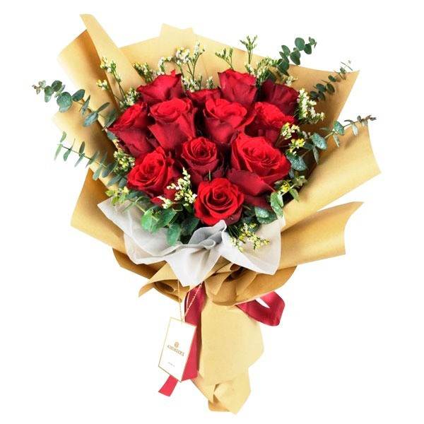 Ramo de 12 Rosas Rojas - Regalos para hombres y mujeres