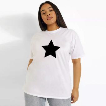 camiseta polo blanco mujer estrella Regalos para hombres y mujeres